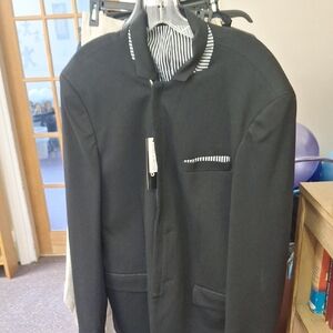 Cielo Charcoal Jacket with Pinstripe Accents